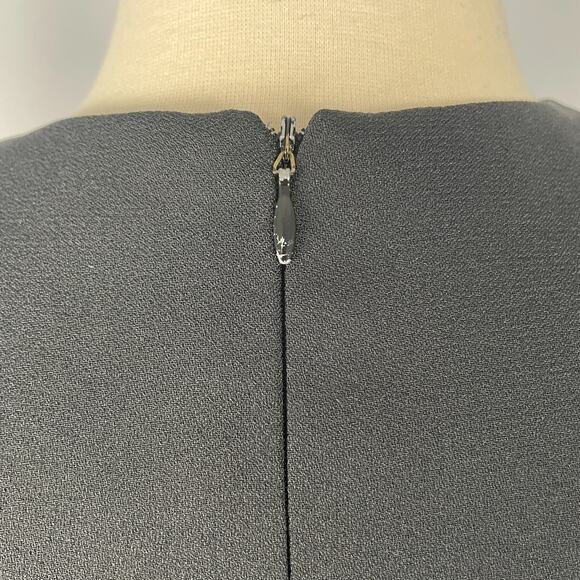 Vintage Maxi Dress Size 12 Black Solid Long Sleeve Bows Gothic Dark Academia 90s - Picture 8 of 16